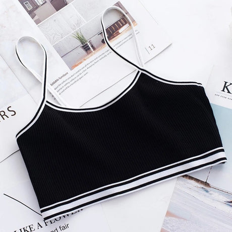 Double Layer Top Bra For Women - Black - Shop N Save
