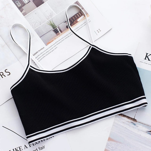 Double Layer Top Bra For Women - Black - Shop N Save