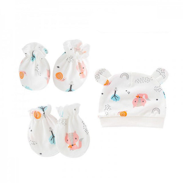 Newborn Baby Cap Anti-Scratch Gloves Foot Cover - Shop N Save