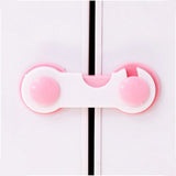 2 Pcs Child Safety Cabinet Drawer Wardrobe Door Locks - Pink