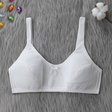 Girls Soft Bra for Teenagers Wire Free - White - Shop N Save