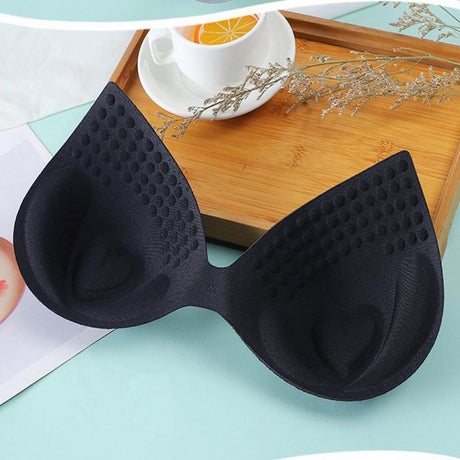 Soft Elastic Body-fitted Sports Push Up Heart-shaped Women Bra - Black - Shop N Save
