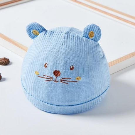 Newborn Baby Embroidery Fetal Winter Cap - Blue - Shop N Save