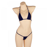 Women Micro Thong Underwear Bra Micro Bikini Brazilian Black - Shop N Save