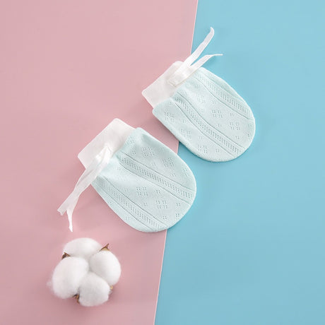 Anti-Scratch Cotton Adjustable New Born Protective Gloves - Shop N Save
