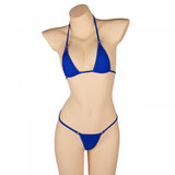Women Micro Thong Underwear Bra Micro Bikini Brazilian Blue - Shop N Save