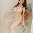 Women Lace Lingerie Nightwear Set - White - Shop N Save
