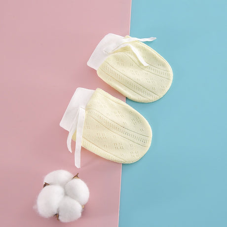 Anti-Scratch Cotton Adjustable New Born Protective Gloves - Shop N Save