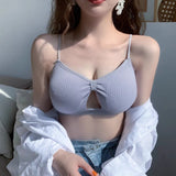Cross-Border Strap Base Ring Bra - Gray - Shop N Save