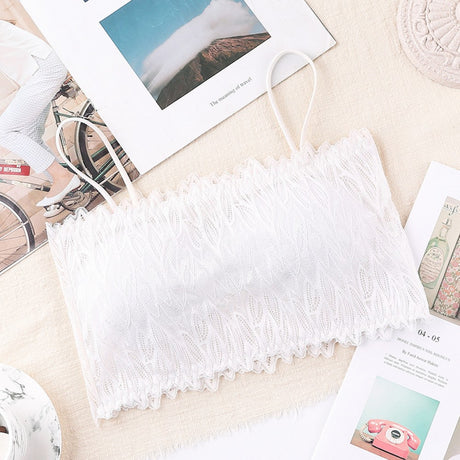 Women Bralette Padded Fashion Tube Top - White - Shop N Save