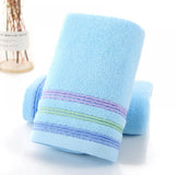 Pure Cotton Jacquard Towel New Born Non-Shedding Towel - Blue - Shop N Save