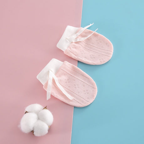 Anti-Scratch Cotton Adjustable New Born Protective Gloves - Shop N Save