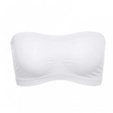 New Breathable Mesh Tube Bra Strapless Crop Top - White - Shop N Save