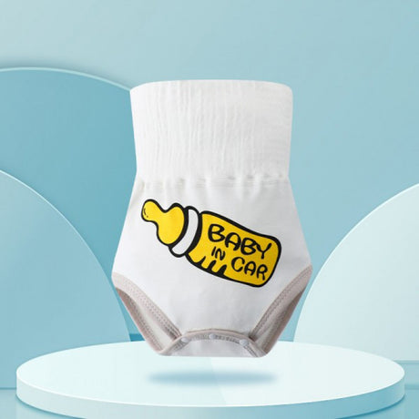 Pure Cotton New Born Belly Protection Summer Thin Apron - Yellow - Shop N Save