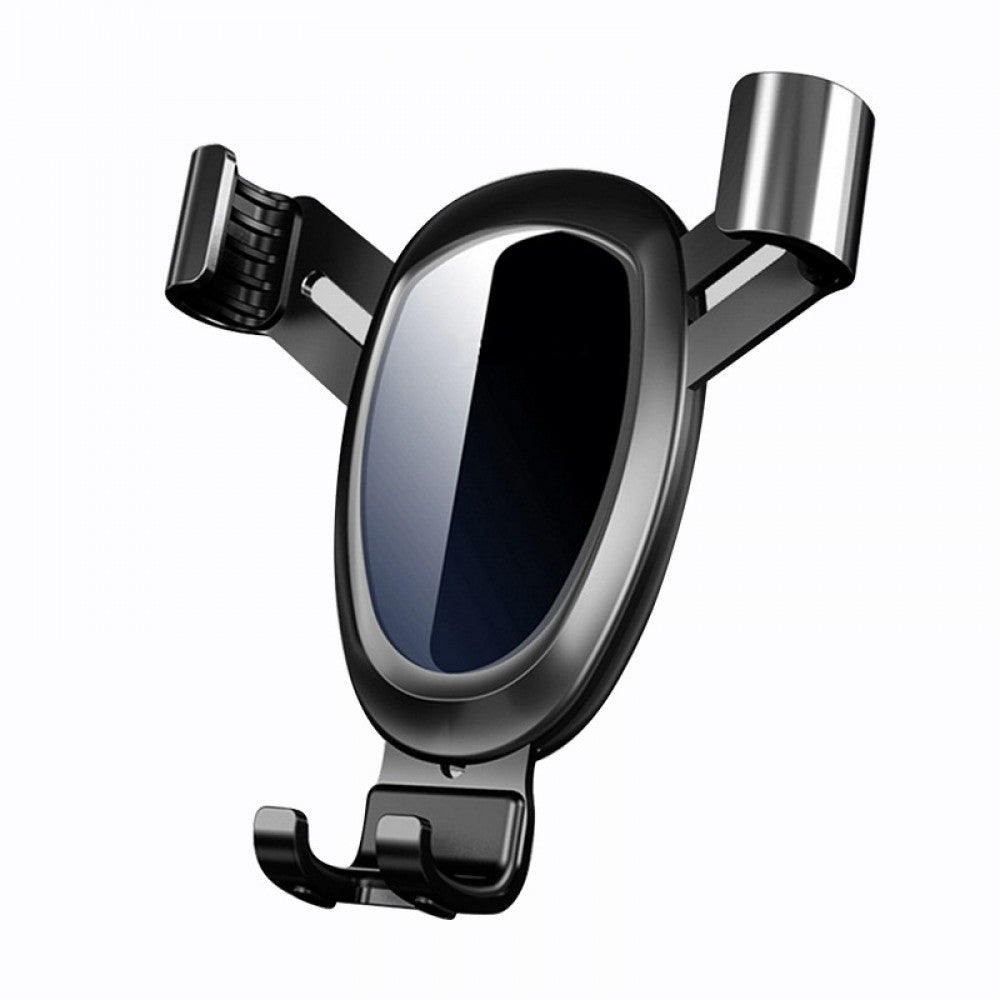 Air Vent Car Phone Holder - Round Shape Strong Grip Air Outlets Ball Head Car Mount Bracket Mobile Holder For All Type Of Car- Silver