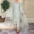 3 Piece Fancy Embroidery Dress - Stylish Light Weight Chiffon Organza Fabric Suit Indian Pakistani Fancy Embroidered Dress For Events Party Outdoor Dress - Green - Shop N Save