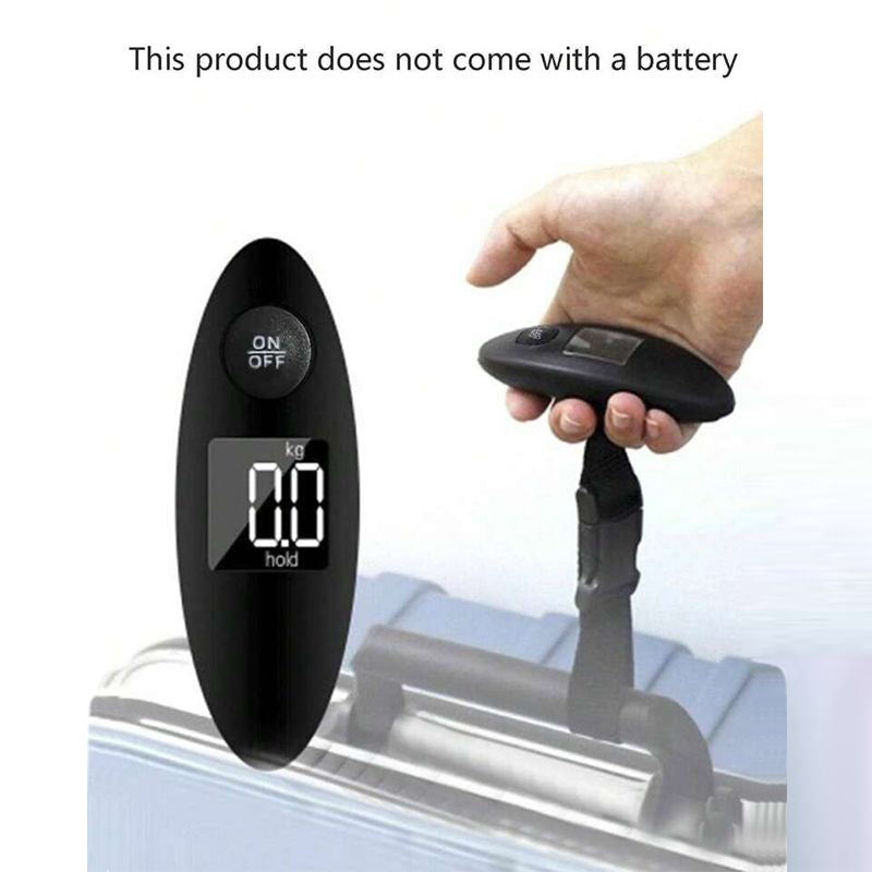 Mini LCD Digital Luggage Scales Portable Travel Bag Weighing Accurate Scales (Black) .