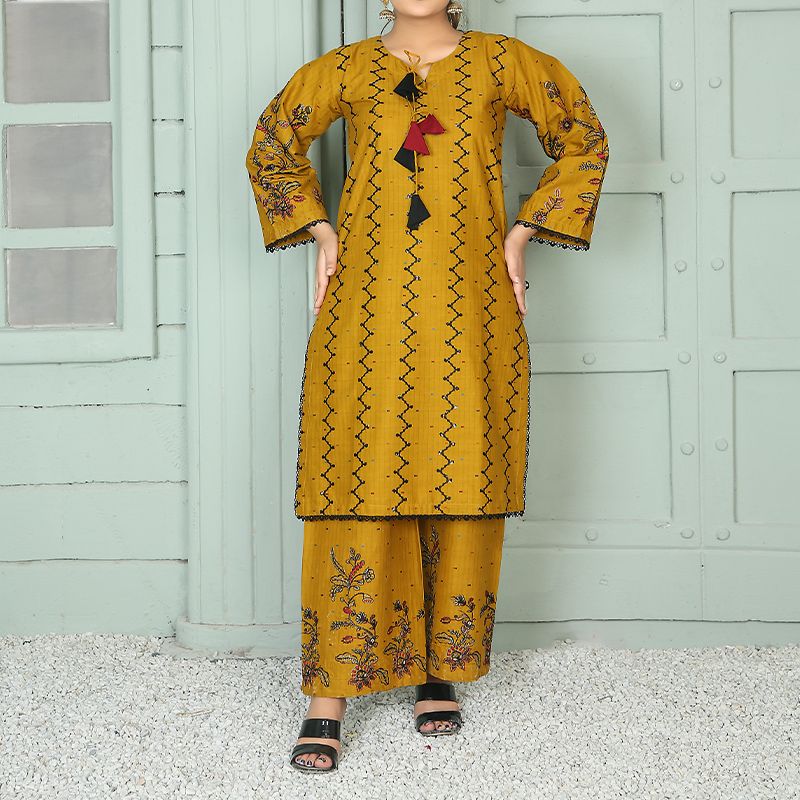 2 Piece Kurti Salwar Embroidery Set - Pure Cotton Collection Stylish Solid Color Light Weight Cotton Fabric Suit Top Bottom Salwar Kameez Indian Pakistani Embroidered Suit For Event Party Outdoor Dress - White - Shop N Save