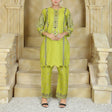 2 Piece Kurti Salwar Embroidery Set - Pure Cotton Collection Stylish Solid Color Light Weight Cotton Fabric Suit Top Bottom Salwar Kameez Indian Pakistani Embroidered Suit For Event Party Outdoor Dress - Green - Shop N Save