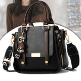 Trendy Black PU Handbag: Stylish, Spacious, Premium Quality, Versatile Chic - Shop N Save
