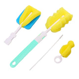 3 Pcs Baby Bottle Cleaning Brush Set With Plastic Handle .
