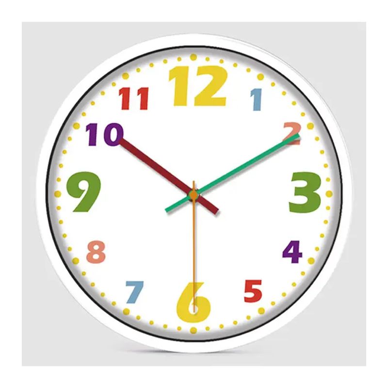 Modern Colorful Wall Clock: Vibrant Design, Silent Ticking, Easy-to-Read Numbers, Decorative .