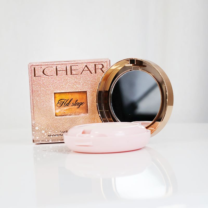 L'chear HD Stage Pressed Face Powder Flawless Duo Color - Glitter Almond & Bisque (01)