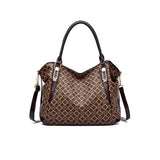 Large Capacity Handbag: Stylish, Synthetic Leather, Zip Closure - Shop N Save