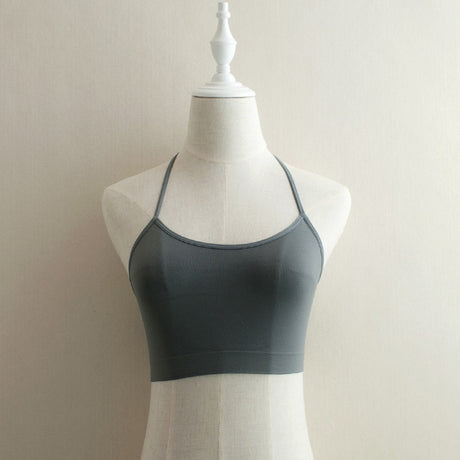 Spaghetti Strap European And America Top Fashion Bra Gray - Shop N Save