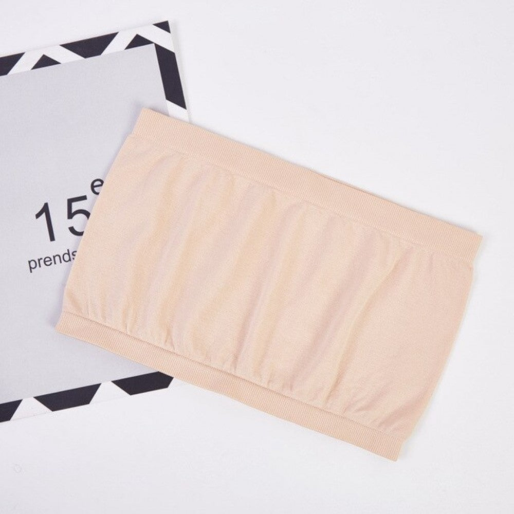 Top Solid Breathable Strapless Bra For Women - Skin - Shop N Save