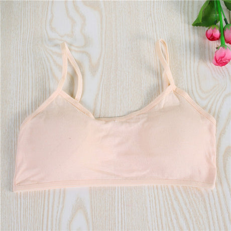 Girls Bra Straps Pure Cotton Vests - Peach - Shop N Save