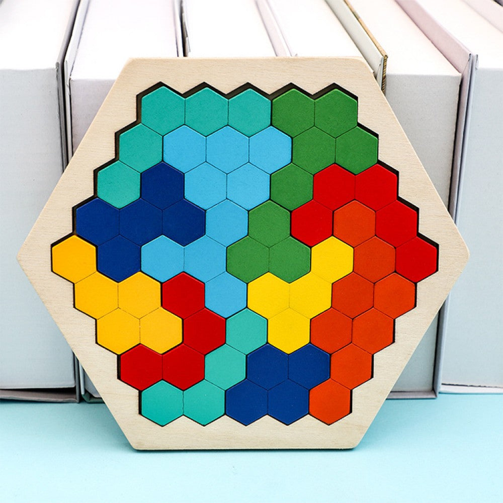 Wooden Color Imposition New Born Early Education Honeycomb Puzzle - Shop N Save