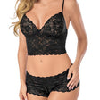 Two Piece Lingerie Set Women Lace See-Through - Black - Shop N Save
