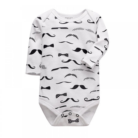 Newborn Long Sleeved Jumpsuit Romper - white - Shop N Save