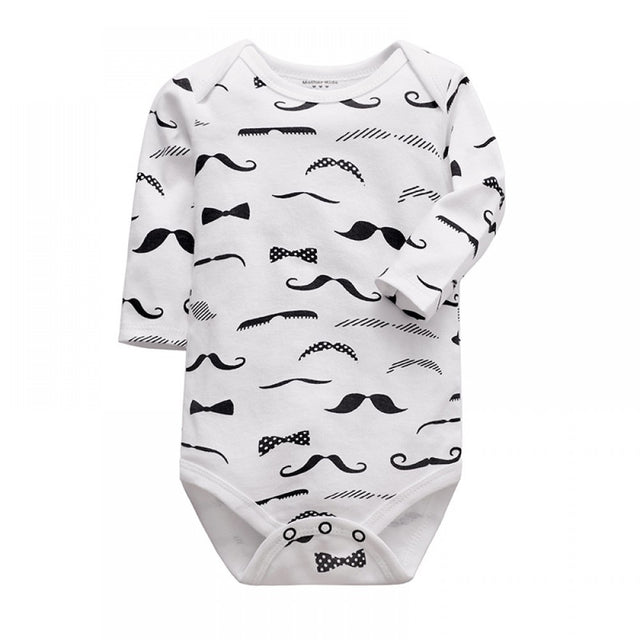 Newborn Long Sleeved Jumpsuit Romper - white - Shop N Save