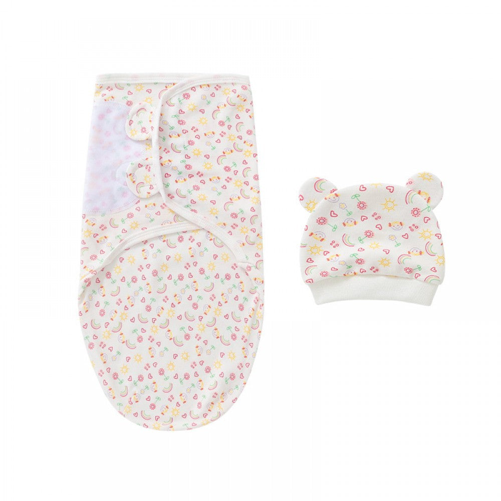 Newborn Swaddle Sleeping Bag Baby Cocoon Hug Quilt Hat Suit Baby Wrap Blanket - Shop N Save