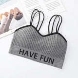 Seamless Girl Sling Beauty Back Wrap Chest Ladies Vest Bra - Gray - Shop N Save