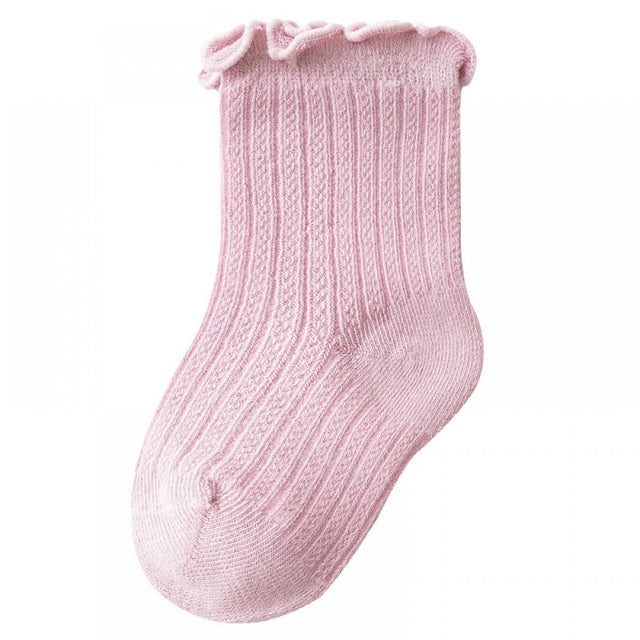 Newborn Thin Mesh Breathable Combed Cotton Lace Socks - Pink - Shop N Save