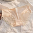 Mid-Waist Panties Stylish Soft Lace Underwear Women - Skin - Shop N Save
