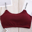 Seamless Bras Detachable Padded Sling Cotton - Wine Red - Shop N Save
