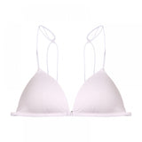 Triangle Cup Front Buckle Spaghetti Strap Bra - White - Shop N Save