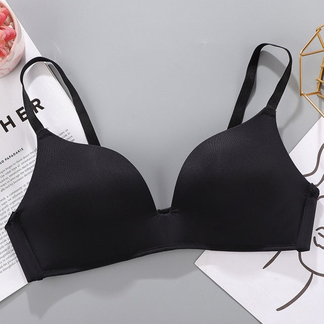 European Style Seamless Soft Women Bra - Black - Shop N Save