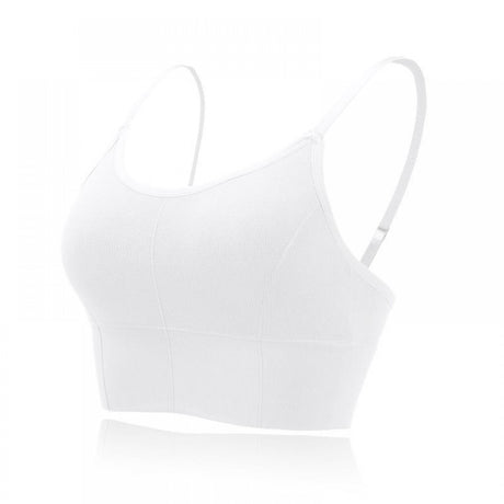 Sports Bra Thin Straps Ladies Wrap Chest Tube Top - White - Shop N Save