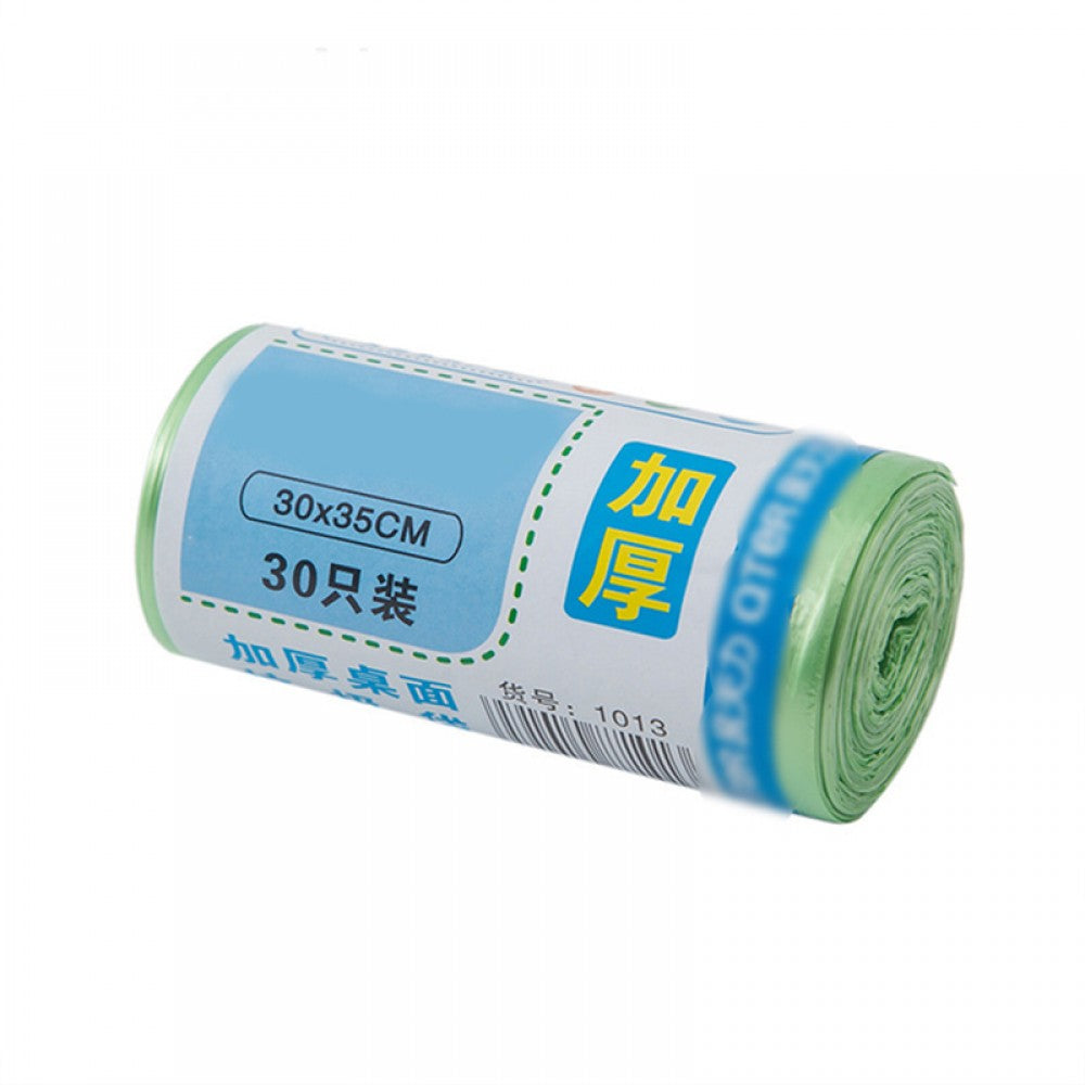 30 Pcs Disposable Garbage Dustbin Bag Shopper Roll Green