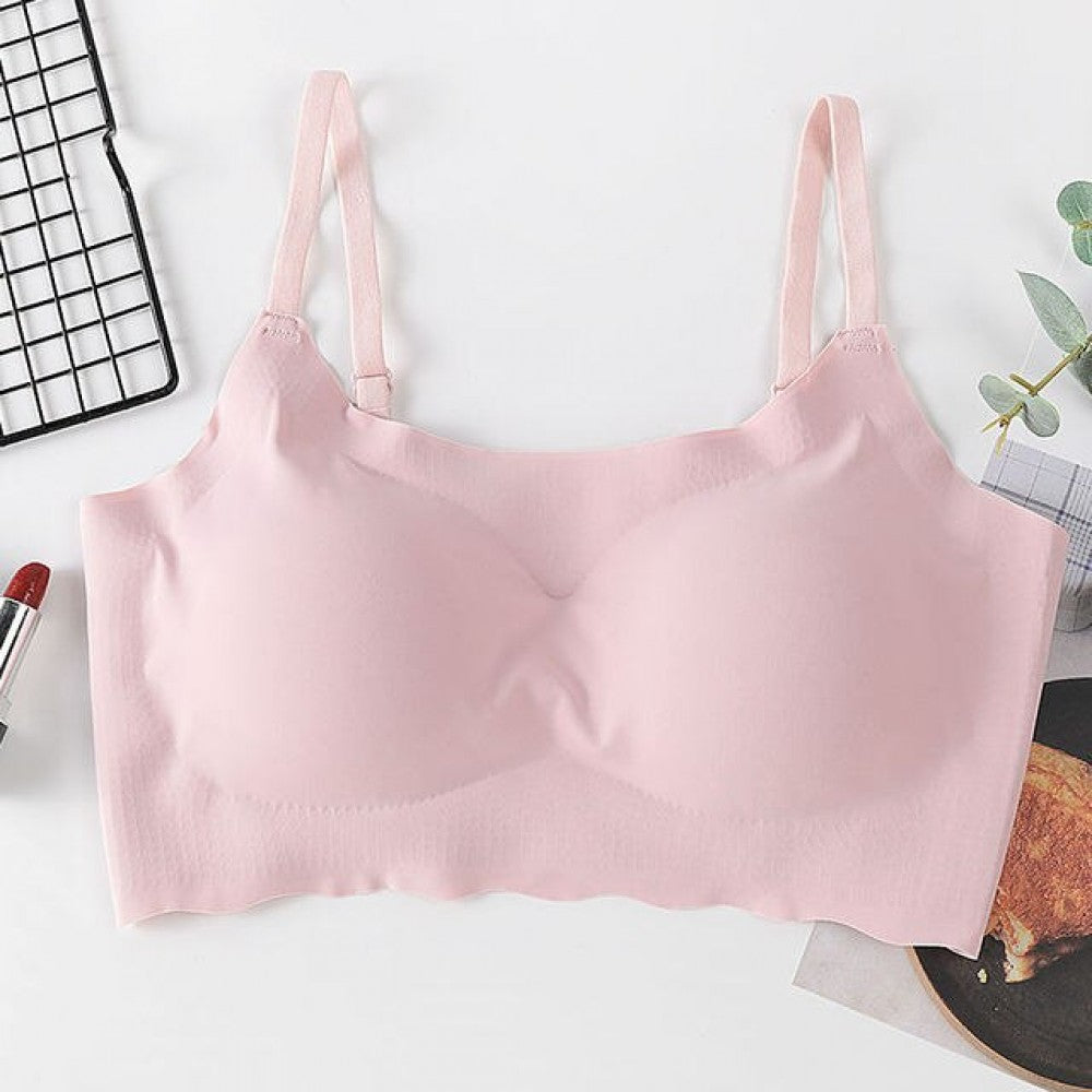 Seamless Push Up Bra Soft Padded Bra For Women - Pink - Shop N Save