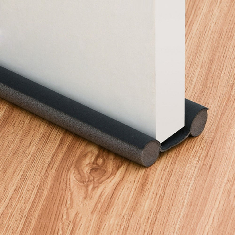 Double Sided Windproof Soundproof Foam Door Bottom Seal Black