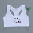 Women Sport Training Bra Cartoon Smiley - White - Shop N Save