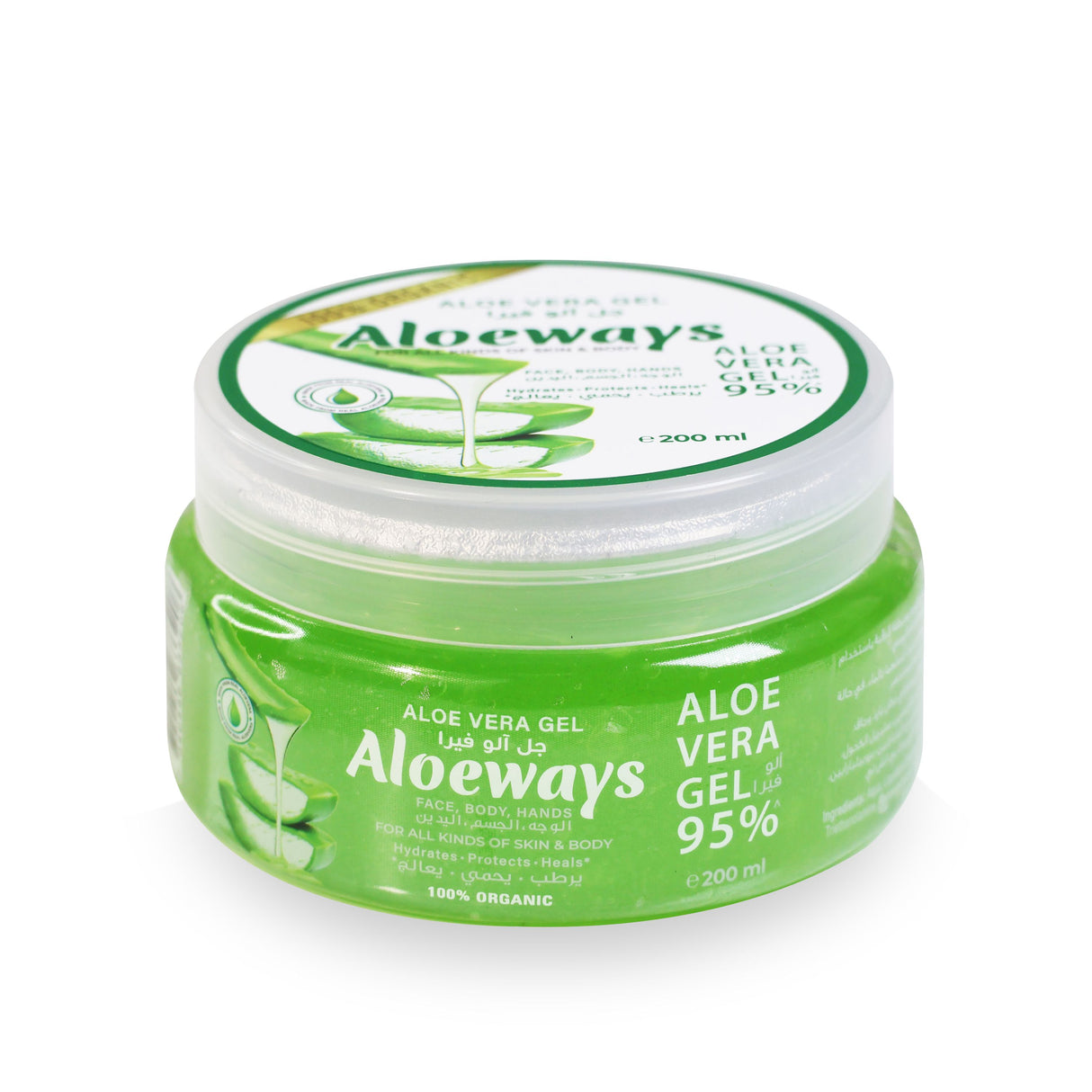 Aloeways 95% Pure Aloe Vera Gel - Moisturizes Skin - Enhances Skin Beauty - For All Skin Types - Aloe Vera Gel for Skin and Body