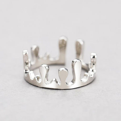 Simple Crown Irregular Rings For Men And Women Trendy Hip Hop Golden