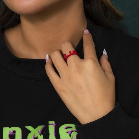 Simple Crown Irregular Rings For Men And Women Trendy Hip Hop Silver